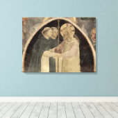 Christus verwelkomt twee Dominicaanse Friars (fres Canvas Afdruk (Insitu (Houten vloer))