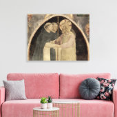 Christus verwelkomt twee Dominicaanse Friars (fres Canvas Afdruk (Insitu (Woonkamer))