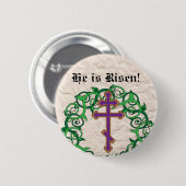 Christus Victory! Ronde Button 5,7 Cm (Voorkant /achterkant)