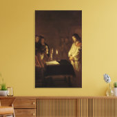Christus voor de Hoge Priester, 1617 Canvas Afdruk (Insitu (Woonkamer))
