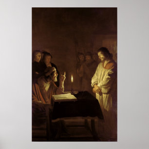 Christus voor de Hoge Priester, 1617 Poster