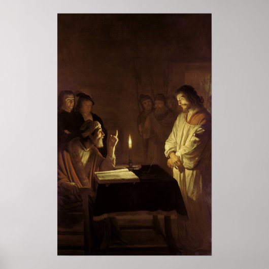 Christus voor de Hoge Priester, 1617 Poster (Voorkant)