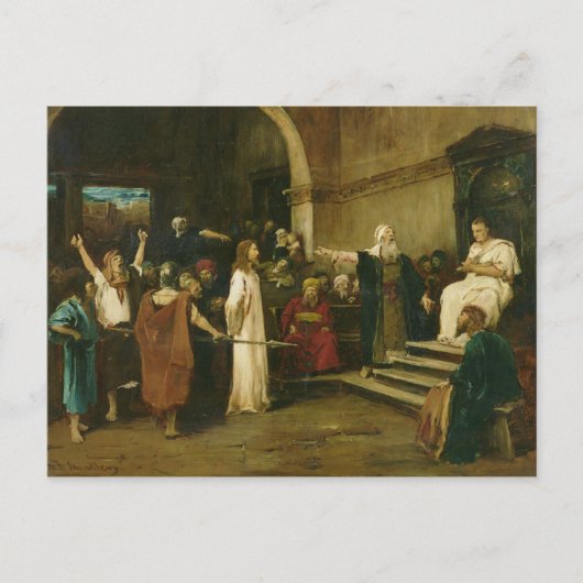 Christus voor de piloot, 1880 briefkaart (Voorkant)