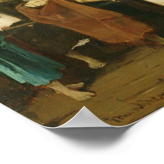 Christus voor de piloot, 1880 poster (Hoek)