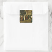 Christus voor de piloot, 1880 vierkante sticker (Tas)