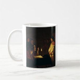 Christus voor Kajafas door Honthorst Fijne Kunst Koffiemok