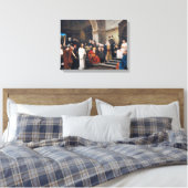 Christus voor Pilate 1880 door Mihaly Munkacsy Canvas Afdruk (Insitu (Slaapkamer))