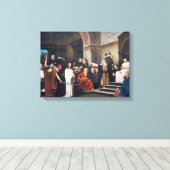 Christus voor Pilate 1880 door Mihaly Munkacsy Canvas Afdruk (Insitu (Houten vloer))