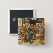 Christus voor piloot vierkante button 5,1 cm (Voorkant /achterkant)