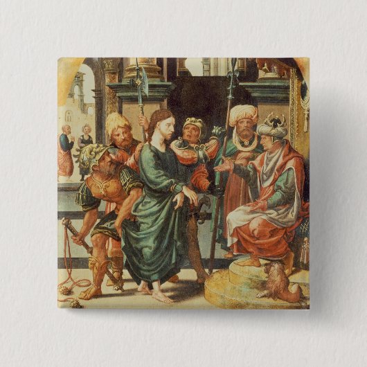 Christus voor piloot vierkante button 5,1 cm (Voorkant)