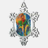 Christus voor Portugal Tin Sneeuwvlok Ornament (Rechts)