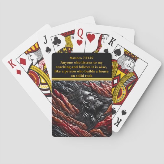 Christus waakt over de schepping pokerkaarten (Achterkant)