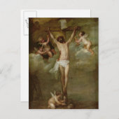 Christus was door engelen aanwezig die miskelken briefkaart (Voorkant / Achterkant)
