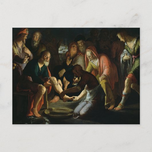 Christus Wast de schoorvoetjes, 1623 Briefkaart (Voorkant)