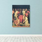 Christus Wast de voeten van de Disciples Canvas Afdruk (Insitu (Houten vloer))