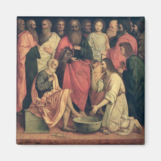 Christus Wast de voeten van de Disciples Magneet (Voorkant)