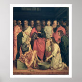 Christus Wast de voeten van de Disciples Poster (Voorkant)