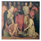 Christus Wast de voeten van de Disciples Tegeltje (Voorkant)