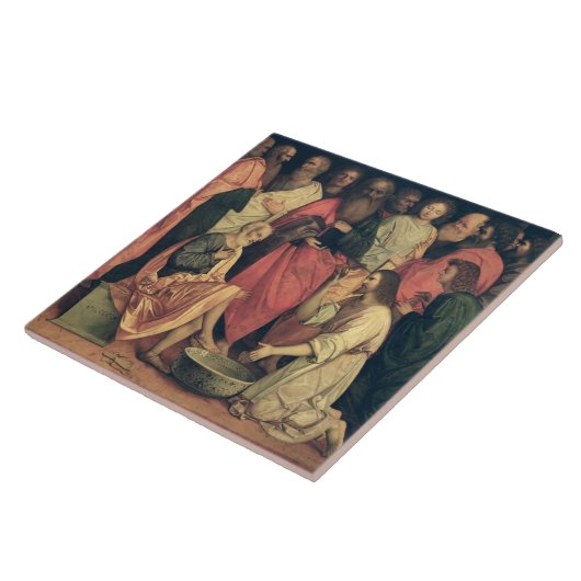 Christus Wast de voeten van de Disciples Tegeltje (Zijkant)