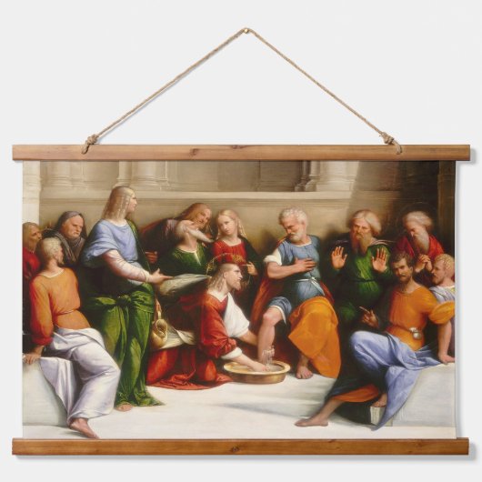 Christus Wast het eten van de Disciples, Garofalo Hangend Wandkleed (Voorkant)