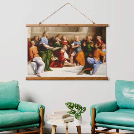 Christus Wast het eten van de Disciples, Garofalo Hangend Wandkleed (Woonkamer)