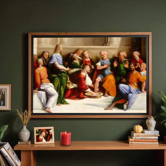 Christus Wast het eten van de Disciples, Garofalo Poster