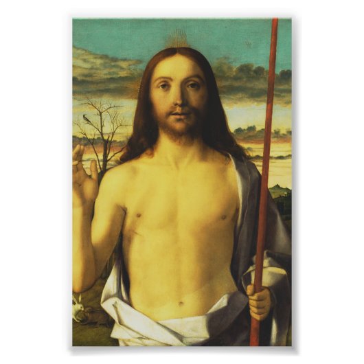 Christus zegening door Giovanni Bellini Foto Afdruk (Voorkant)