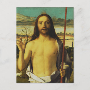 Christus zegent door Giovanni Bellini   Briefkaart