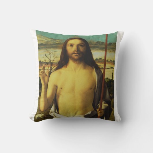 Christus zegent door Giovanni Bellini Kussen (Voorkant)