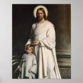 Christus zegent het kleine kind, Carl Bloch Print (Voorkant)
