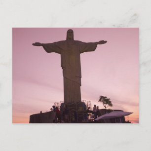Christusbeeld bij Corcovado, nabij de buitenwijken Briefkaart