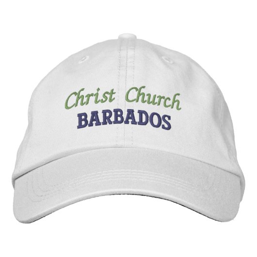 Christuskerk, Barbados, geborduurd Baseball Pet (Voorkant)