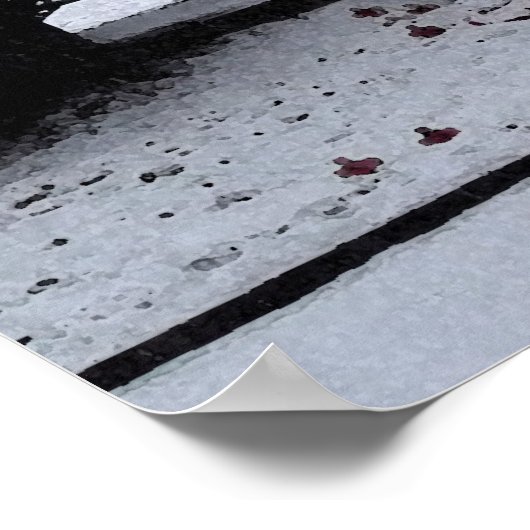 Christuskerk en Memorial in de sneeuwse Waterverf Poster (Hoek)