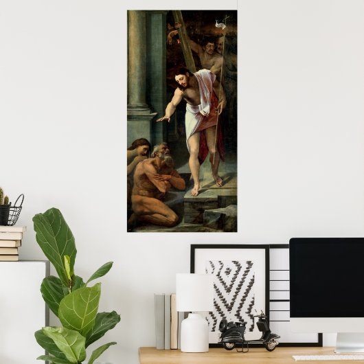Christus's afkomst naar Limbo, c. 1532 Poster (Thuiskantoor)