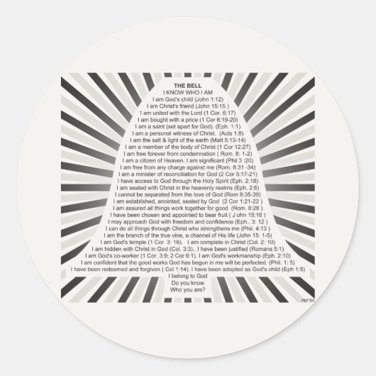 Christus's Bell Ronde Sticker (Voorkant)