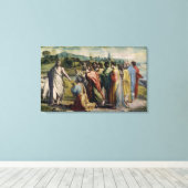 Christus's Charge aan St. Peter (cartoon voor de v Canvas Afdruk (Insitu (Houten vloer))