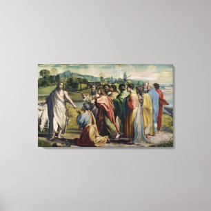 Christus's Charge aan St. Peter (cartoon voor de v Canvas Afdruk