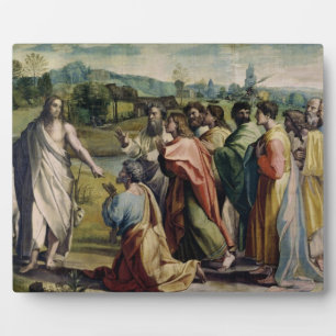 Christus's Charge aan St. Peter (cartoon voor de v Fotoplaat