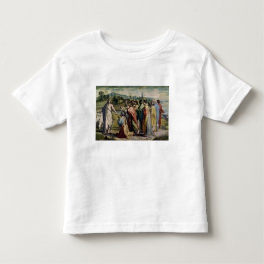 Christus's Charge aan St. Peter (cartoon voor de v Kinder Shirts (Voorkant)