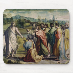 Christus's Charge aan St. Peter (cartoon voor de v Muismat