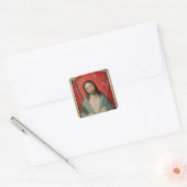 Christus's passie vierkante sticker (Envelop)