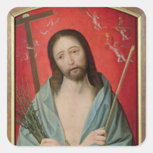 Christus's passie vierkante sticker