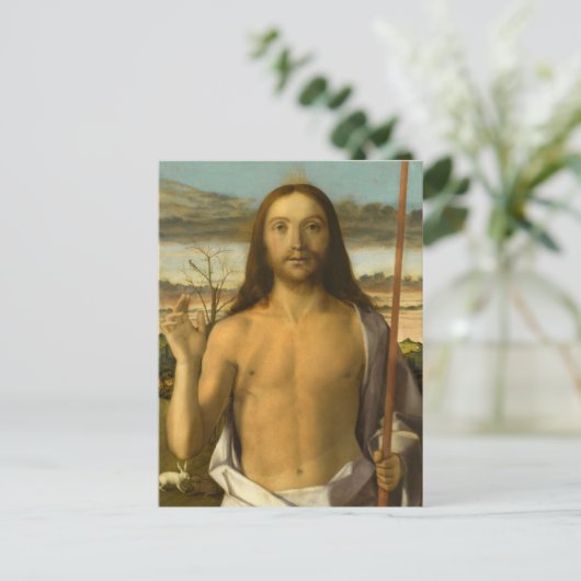 Christus's zegening 15e eeuw briefkaart (Staand voorkant)