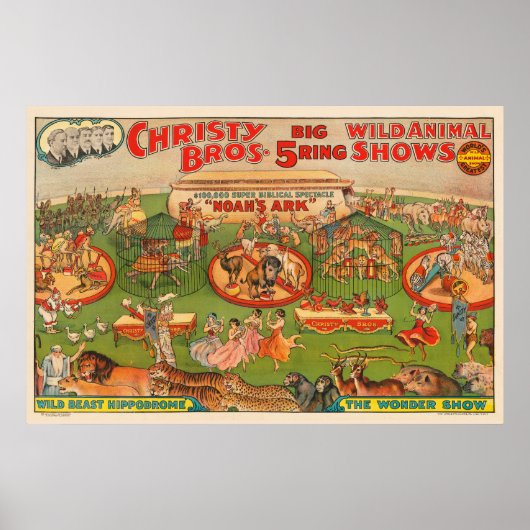  Christy Brothers Wild Animal Circus Poster (Voorkant)