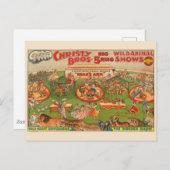  Christy Brothers Wild Animal Circus Poster Briefkaart (Voorkant / Achterkant)