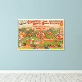  Christy Brothers Wild Animal Circus Poster Canvas Afdruk (Insitu (Houten vloer))