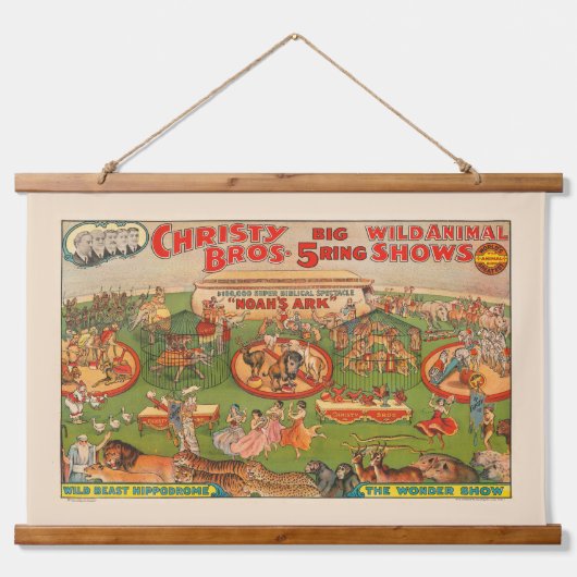  Christy Brothers Wild Animal Circus Poster Hangend Wandkleed (Voorkant)