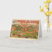  Christy Brothers Wild Animal Circus Poster Kaart (Gele Bloem)