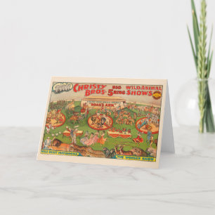 Christy Brothers Wild Animal Circus Poster Kaart