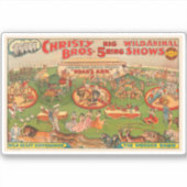  Christy Brothers Wild Animal Circus Poster Sticker (Voorkant)